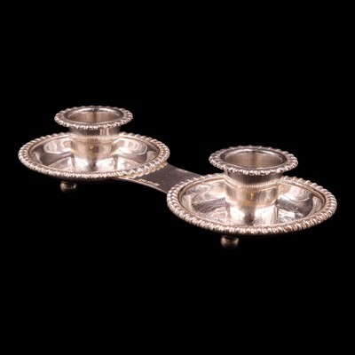 Lot 1244 - A Victorian / Edwardian double candle...