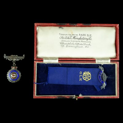 Lot 568 - A 1939 RAOB enamelled silver medal / jewel,...