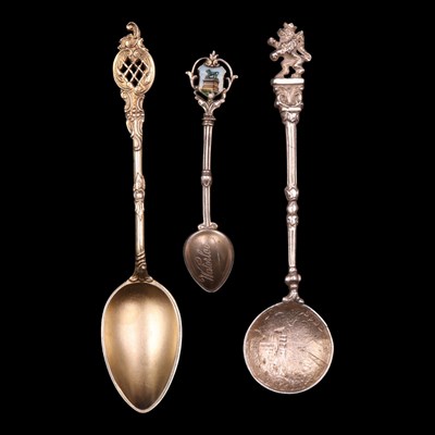 Lot 1249 - A Victorian silver souvenir spoon, together...