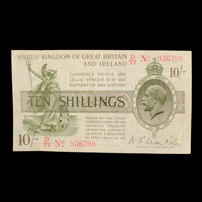 Lot 506 - A George V ten shillings banknote, Chief...