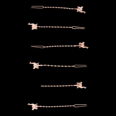 Lot 1251 - Vintage white metal cocktail sticks, each...