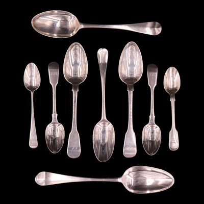 Lot 1252 - Sundry Georgian and later silver tea, table...