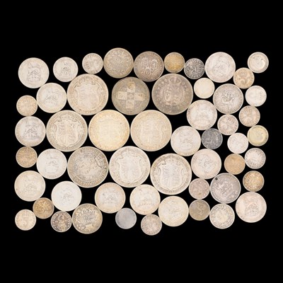 Lot 498 - A quantity of pre-1920 GB silver coins, 263 g