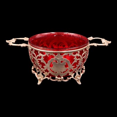 Lot 1261 - A late Victorian silver two-handled sugar bowl,...