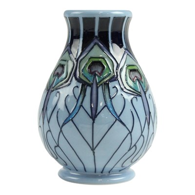 Lot 890 - A Moorcroft "Peacock Parade" small vase, 9.5 cm