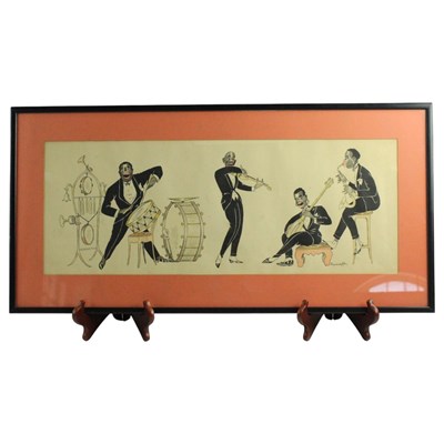 Lot 1597 - Raymond Dery (20th Century), "Jazz Musicians",...