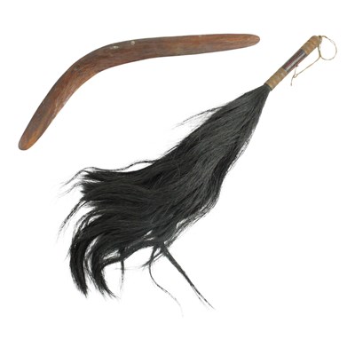 Lot 836 - An African horse-hair fly whisk, together with...