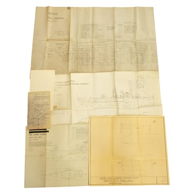 Lot 200 - Six Second World War and earlier blueprints /...