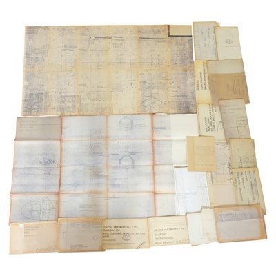 Lot 591 - A group of post-War blueprints / plans of...