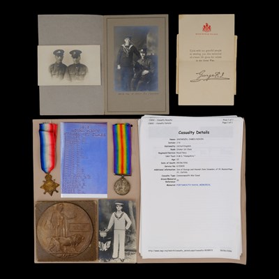 Lot 4 - A 1914-15 Star, British War medal and Memorial...