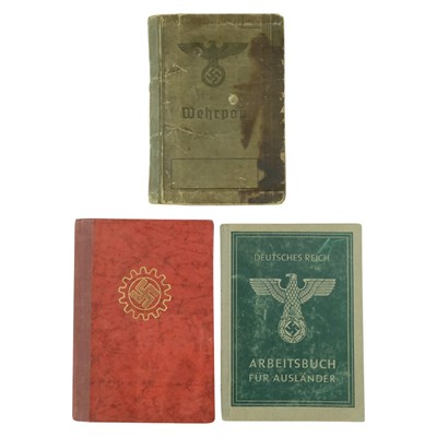 Lot 183 - German Third Reich Wehrpass, Arbeitsbuch and...