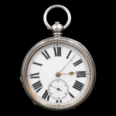 Lot 1562 - A late 19th Century Swiss silver key-wound...