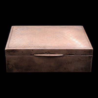 Lot 1171 - A 1920s silver cigarette box, its subtly-domed...