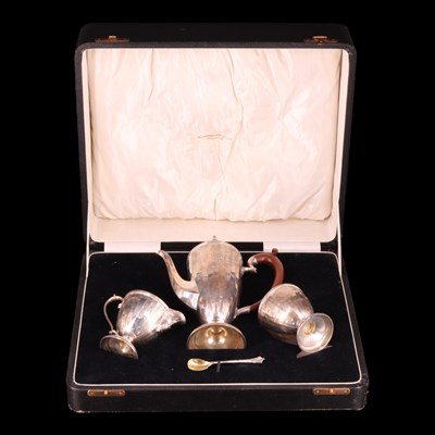 Lot 1223A - A 1920s cased silver cabaret coffee service,...