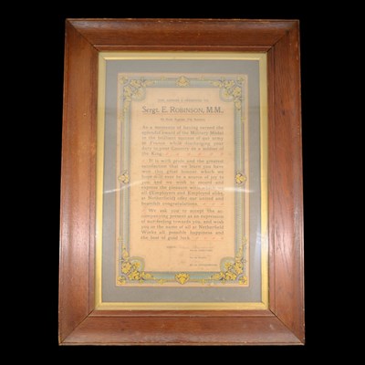 Lot 5A - A Great War Netherfield Works, Kendal, printed...