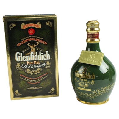 Lot 1654B - A Spode decanter of Glenfiddich 18 years old...