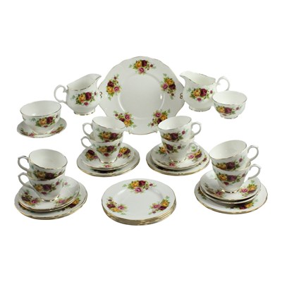 Lot 990B - A Duchess bone china rose pattern tea set for...