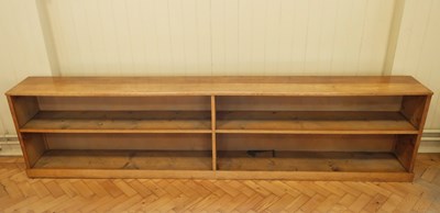 Lot 1673 - A large low-panoramic open-fronted bookcase,...