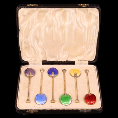 Lot 1130B - A cased set of George VI silver-gilt and...