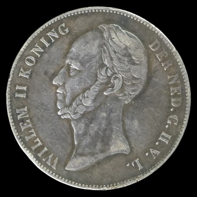 Lot 442 - A Netherlands Willem II 1843 silver 2 1/2...