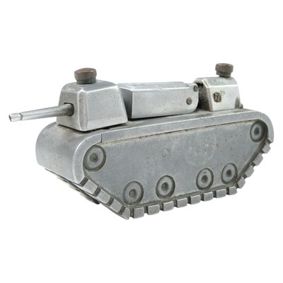 Lot 134 - A "trench art" table cigarette lighter in the...