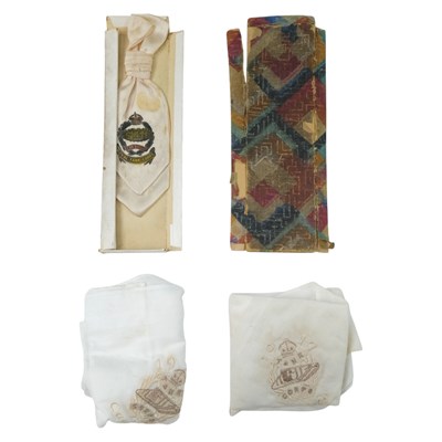 Lot 151 - Two early 20th Century Tank Corps embroidered...