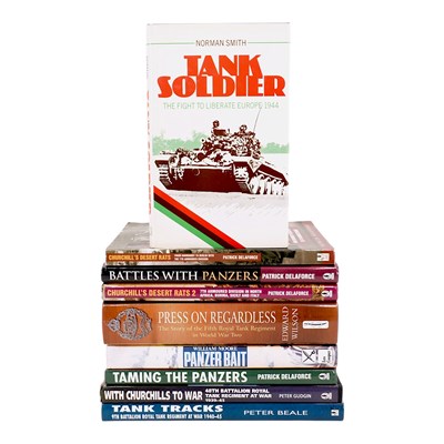 Lot 350 - A group of books on the Royal Tank Regiment...