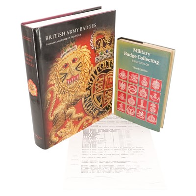 Lot 353 - [Cap badges] Hodges, "British Army Badges",...