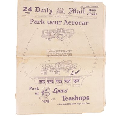 Lot 421 - A copy of the Daily Mail futurist " News of...
