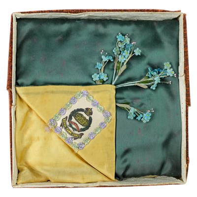 Lot 255 - A 1920s sweetheart silk handkerchief pouch...