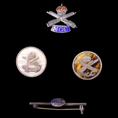 Lot 115 - Four Great War Machine Gun Corps silver...