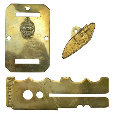 Lot 186 - Two early-to-mid 20th Century Royal Tank Corps...