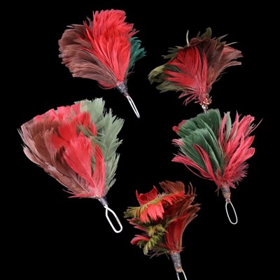 Lot 68 - Five Royal Tank Regiment feather hackles