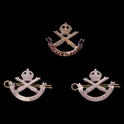 Lot 74 - A pair of Great War Machine Gun Corps...