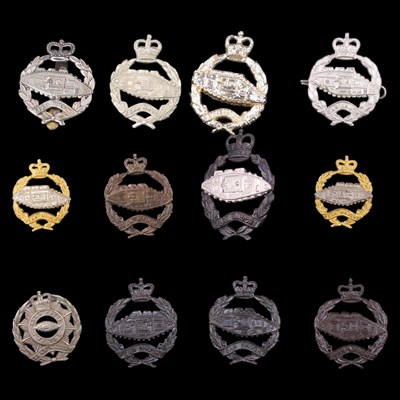 Lot 79 - A group of QEII Royal Tank Regiment cap and...
