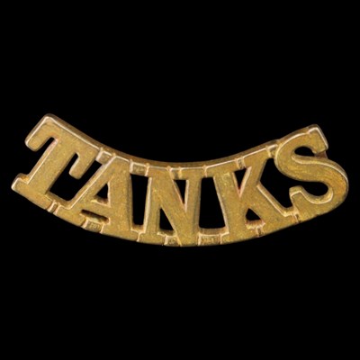 Lot 123 - A Great War Tank Corps brass shoulder title
