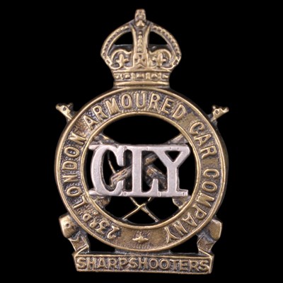 Lot 92 - A 23rd London Armoured Car Company cap badge