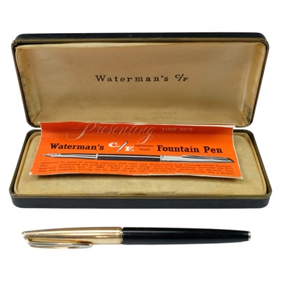 Lot 626 - A vintage cased Waterman cartridge-filled...
