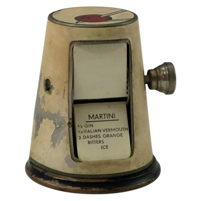 Lot 649 - An Art Deco enamel and tin-plated cocktail...
