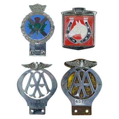 Lot 710 - [Classic Car] A group of vintage bumper badges,...