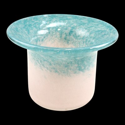Lot 1058 - A Vasart "top hat" mottled art glass vase, 7 cm