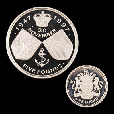 Lot 610 - A 1997 Golden Wedding anniversary silver proof...