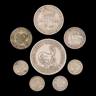 Lot 612 - A 1948 South Africa 5 shillings and other GB...