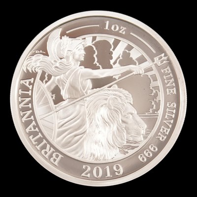 Lot 482 - A Royal Mint Britannia 2019 UK 1oz silver...