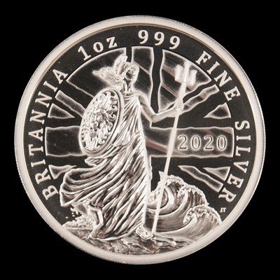 Lot 483 - A Royal Mint Britannia 2020 UK 1oz silver BUNC...