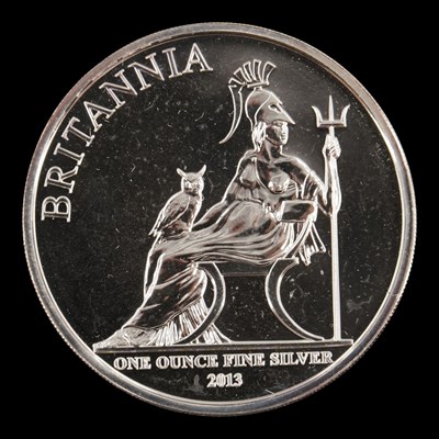 Lot 486 - A Royal Mint Britannia 2013 UK 1oz silver BUNC...