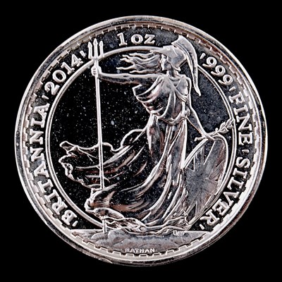 Lot 508 - A UK 2014 Britannia 1oz fine silver bullion coin