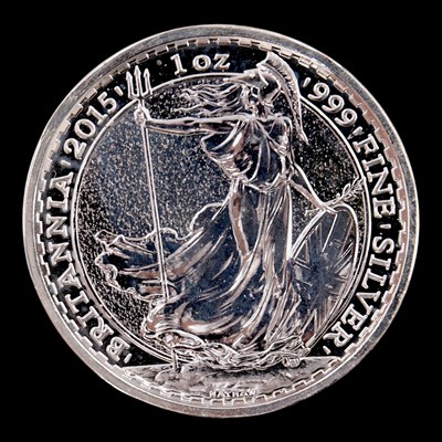 Lot 510 - A UK 2015 Britannia 1oz fine silver bullion coin