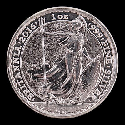 Lot 512 - A UK 2016 Britannia 1oz fine silver bullion coin