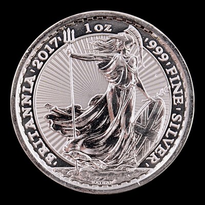 Lot 516 - A UK 2017 Britannia 1oz fine silver bullion coin